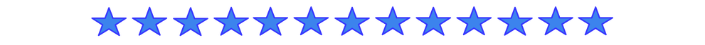 A Row Of Blue Stars